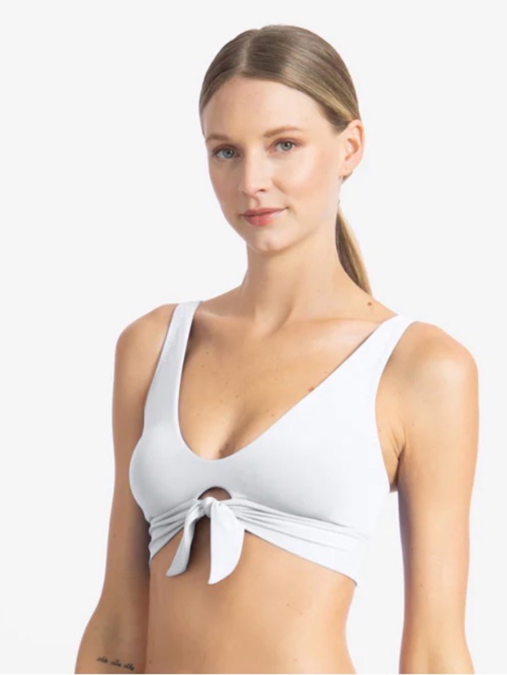 Gray/Silver Tie-Front Bralette made for aerie Size M